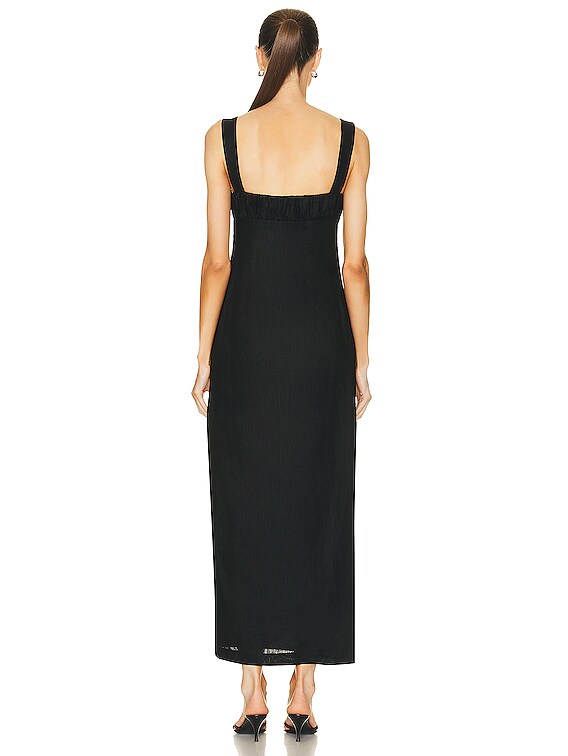 SIR. Bettina Midi Dress in Black | FWRD SIR. Bettina Midi Dress in Black | FWRD