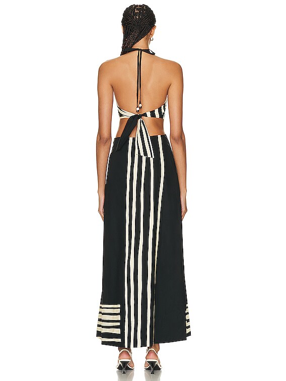 slim fit dress slacks Beaded Halter Maxi - Offset Sensual Bouquet main image 0