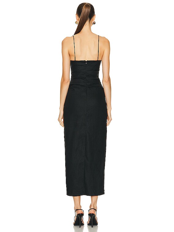 balconette midi dress SWF Balconette Midi Dress in Spanish Sun