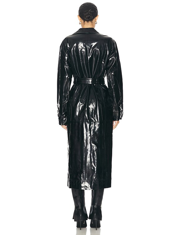 SIR. Midnight Trench Coat in Black | FWRD