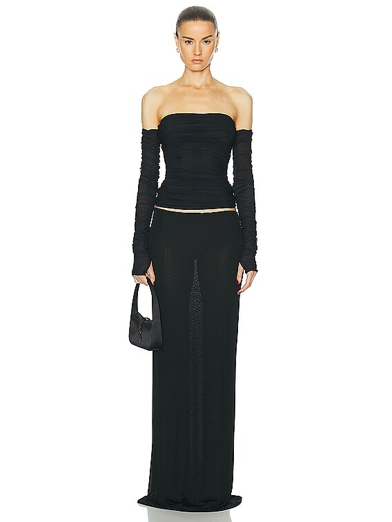 SIR. Jacques Off Shoulder Top in Black | FWRD
