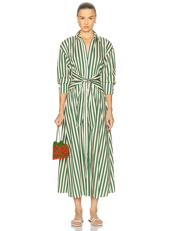 SIMONMILLER Loch Poplin Maxi Dress in Gummy Green | FWRD