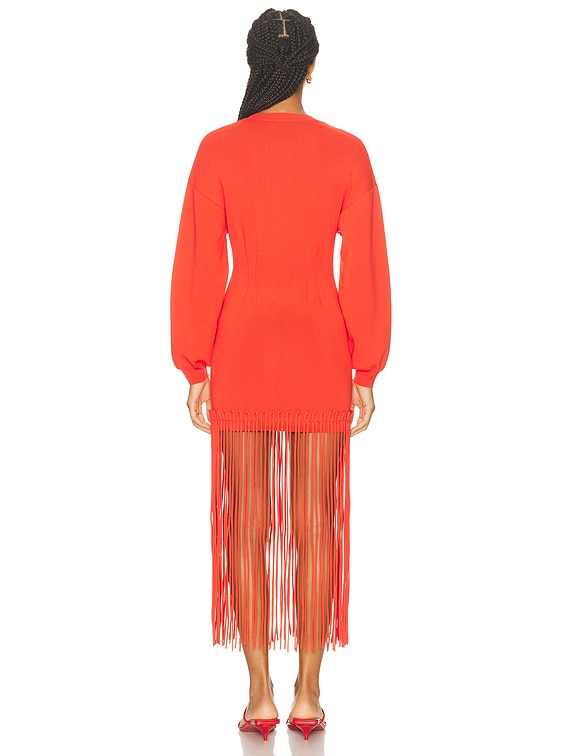 fitted lace wedding dress New York Nights Sequin Fringe Mini Dress Red– Selfie Leslie main image 0