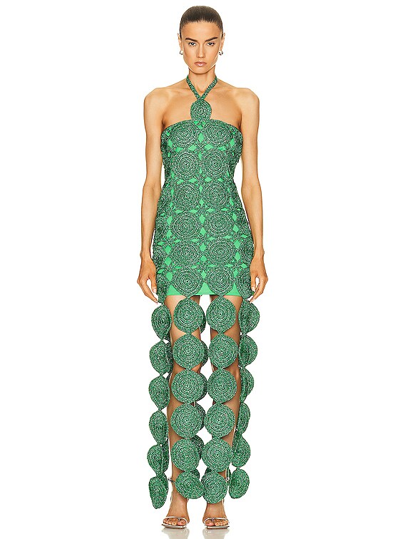 SIMONMILLER Beep Beep Dress in Gummy Green | FWRD