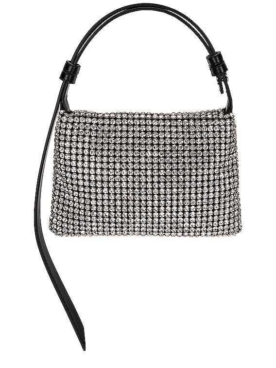 SIMONMILLER Mini Puffin Bag in Black & Clear Crystal | FWRD