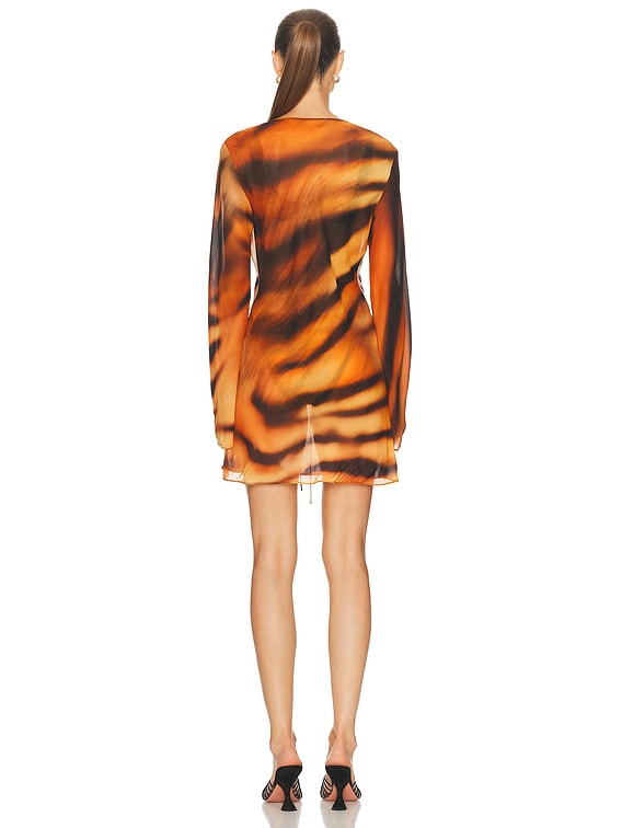 X Cavalli Long Sleeve Mini Dress