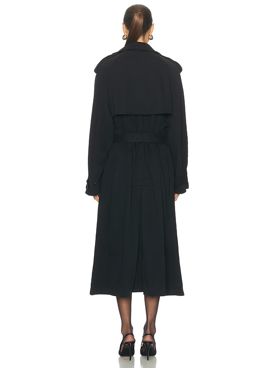 Boyfriend Fleece Trench Coat