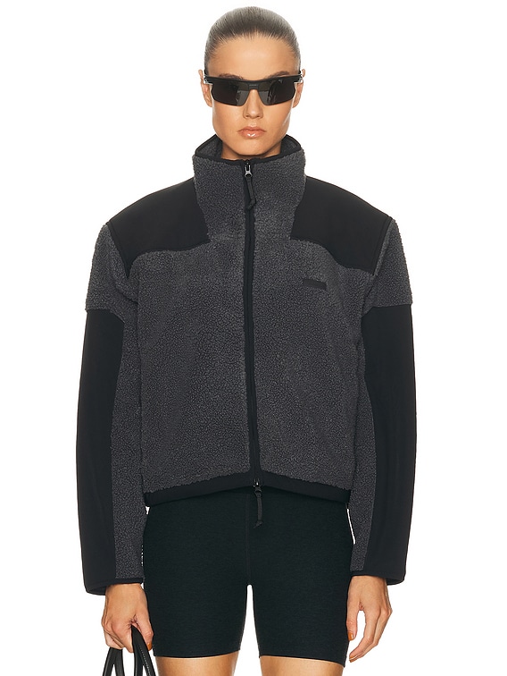 Teddy Boxy Zip Up Jacket