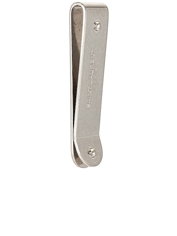 Saint Laurent Money Clip in Nickel | FWRD