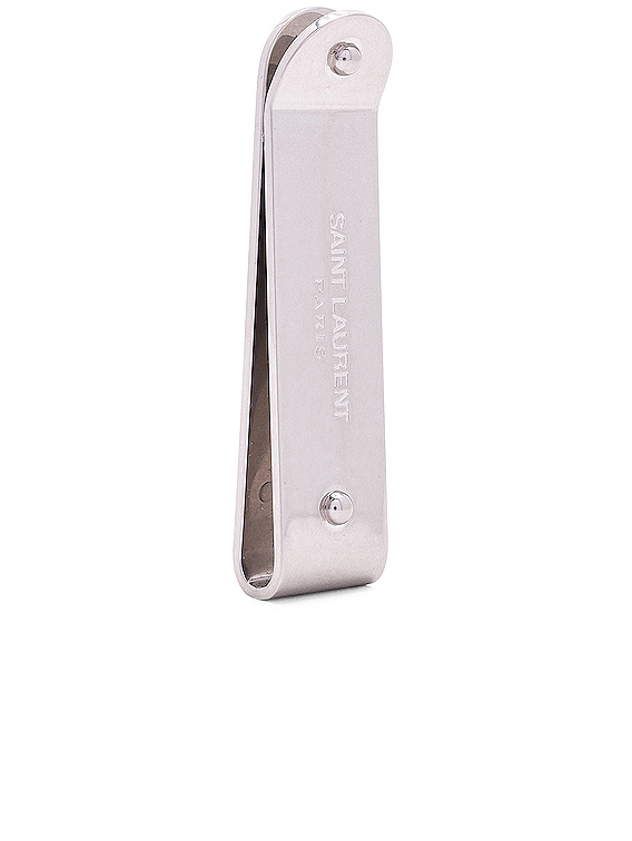 Metal Money Clip in Silver - Saint Laurent