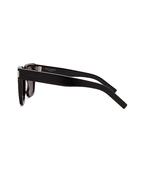 Saint Laurent SL 507 Sunglasses in Shiny Black & Solid Grey Saint Laurent | Accessories | Saint Laurent Sl 57 Sunglasses  main image 2