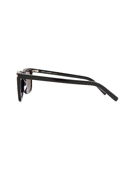 【公式ショップ】 Saint Laurent SL 559 サングラス - Shiny Black | FWRD 小物
