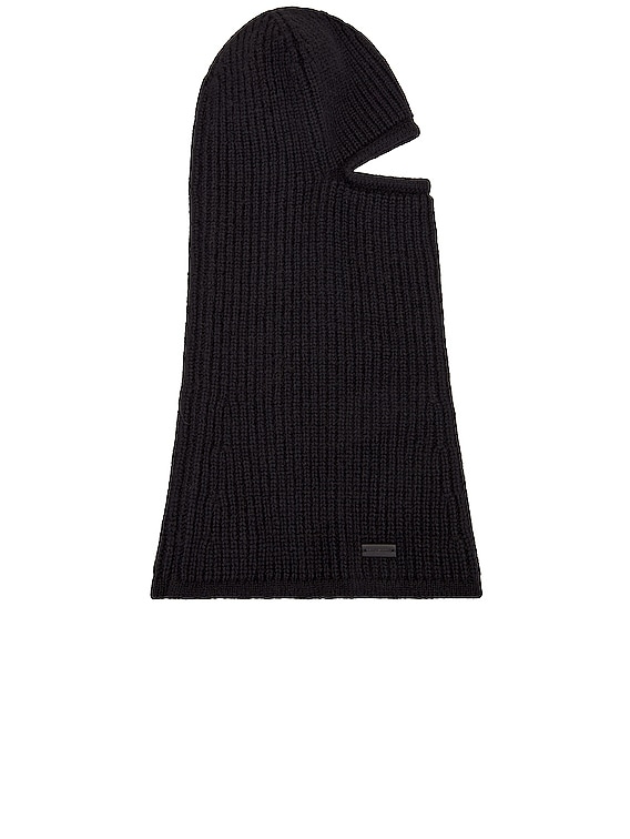 【関税&送料込】Saint Laurent Berretto In Lana Saint Laurent Balaclava in Black | FWRD