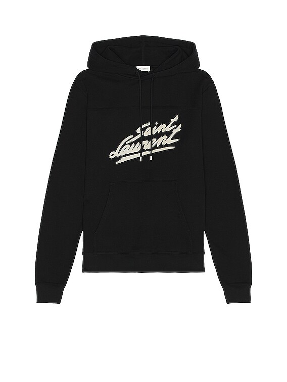 SAINT LAURENT ロゴプリント コットン スウェットパーカー Amazon.co.jp: [サンローラン] YSL スウェット パーカー