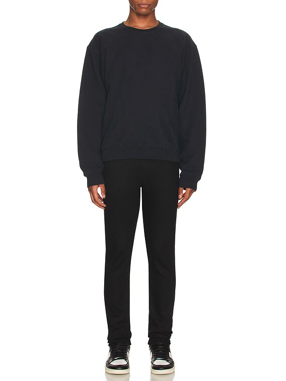 Saint Laurent Loose Sweater in Blue Petrol Fonce | FWRD