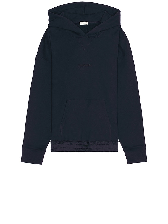 【Saint Laurent】marine cotton hoodie Saint Laurent Cotton Hoodie 778464.Y36SW-4140 MARINE | IlDuomo