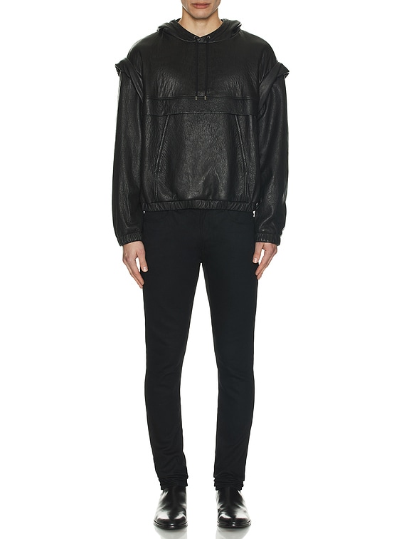 【24AW NEW】SAINT LAURENT_men / ロゴ刺繍入りパーカー / Black SLAU-MK54_V1.jpg