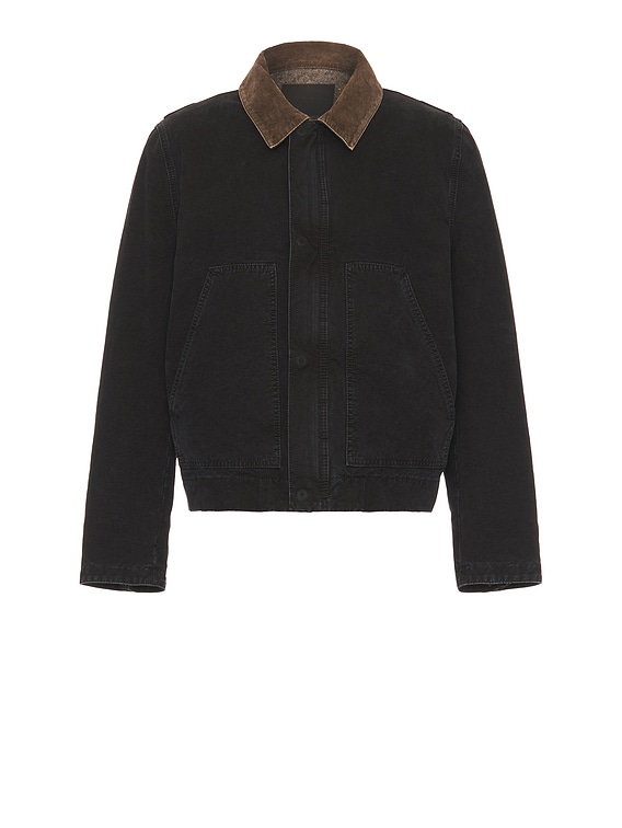【送料&関税込】Saint Laurent Jacket Saint Laurent Work Jacket in Dull Black | FWRD