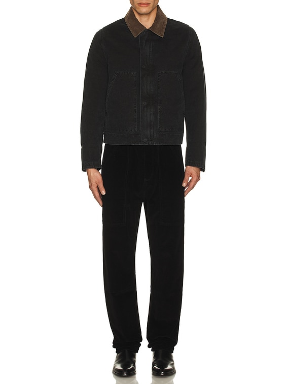 【送料&関税込】Saint Laurent Jacket Saint Laurent Work Jacket in Dull Black | FWRD