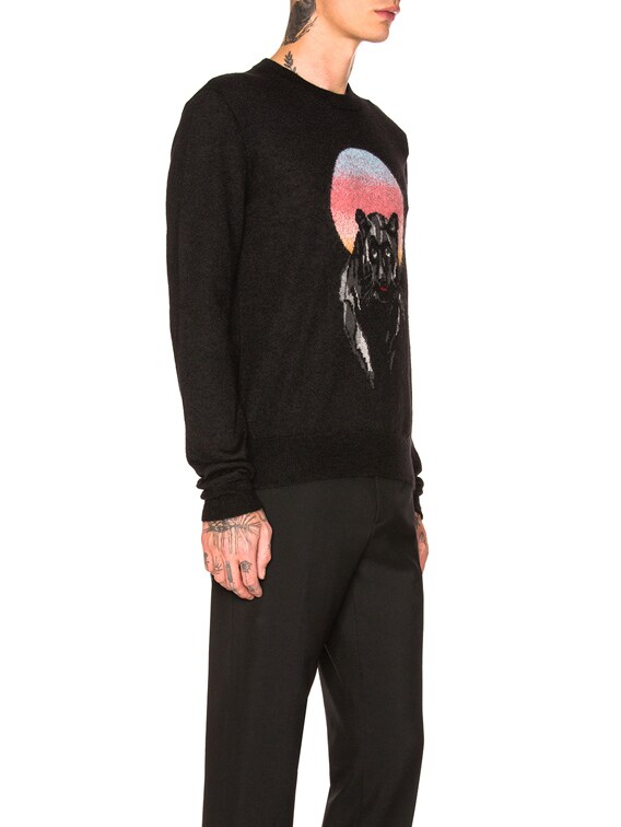 saint laurent panther sweater