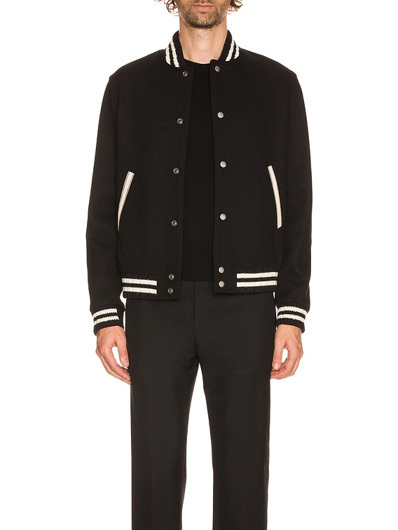 Saint laurent college jacket sale