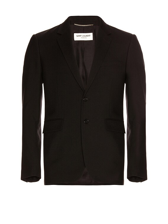 SAINT LAURENT ブラックブレザー Saint Laurent Blazer in Noir | FWRD
