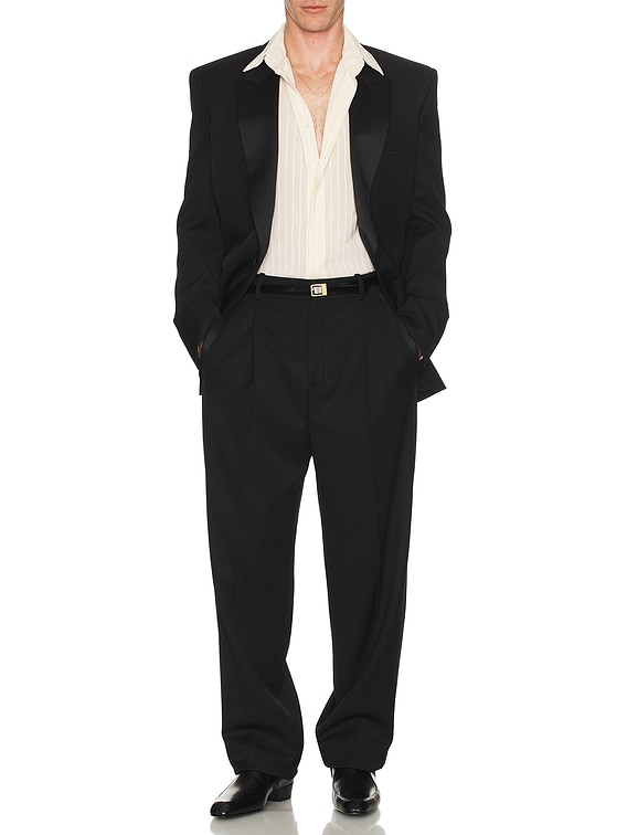 パンツ SAINT LAURENT Tuxedo pants Black Wool tuxedo pants in black - Saint Laurent | Mytheresa