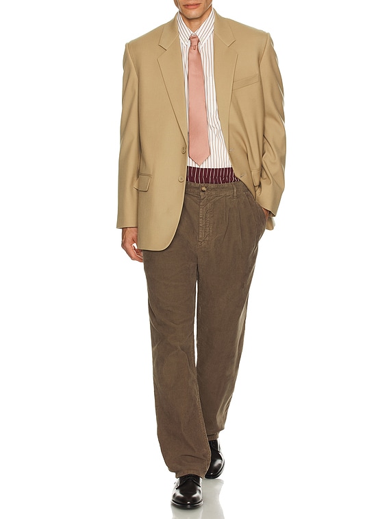 Saint Laurent Tuck Pants in Paris Beige | FWRD