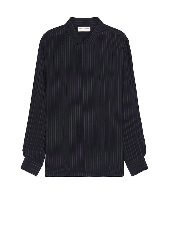 Yves Saint Laurent - ◆美品◆イヴサンローラン◆ chemises◆プリントブラウス◆M◆ Saint Laurent Chemise Col Yves in Marine | FWRD