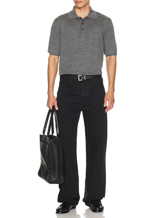 Saint Laurent Polo in Grey | FWRD