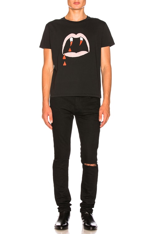 Saint Laurent Blood Luster Tee in Black | FWRD