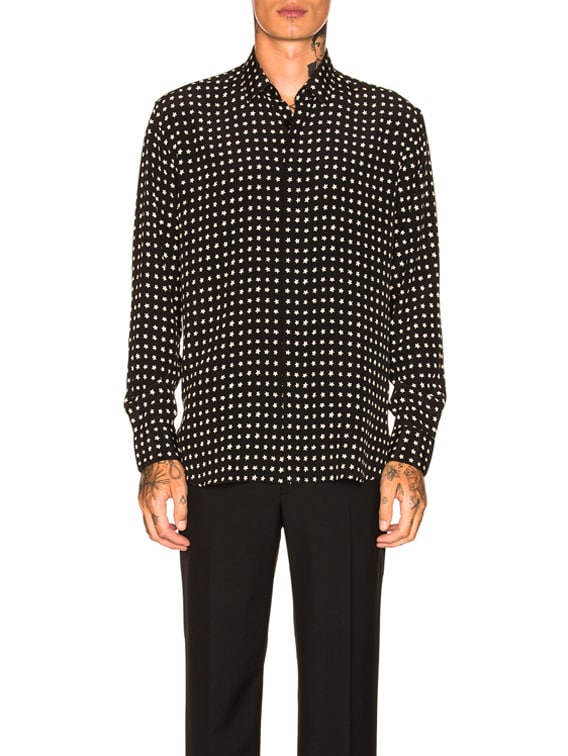 saint laurent star print shirt