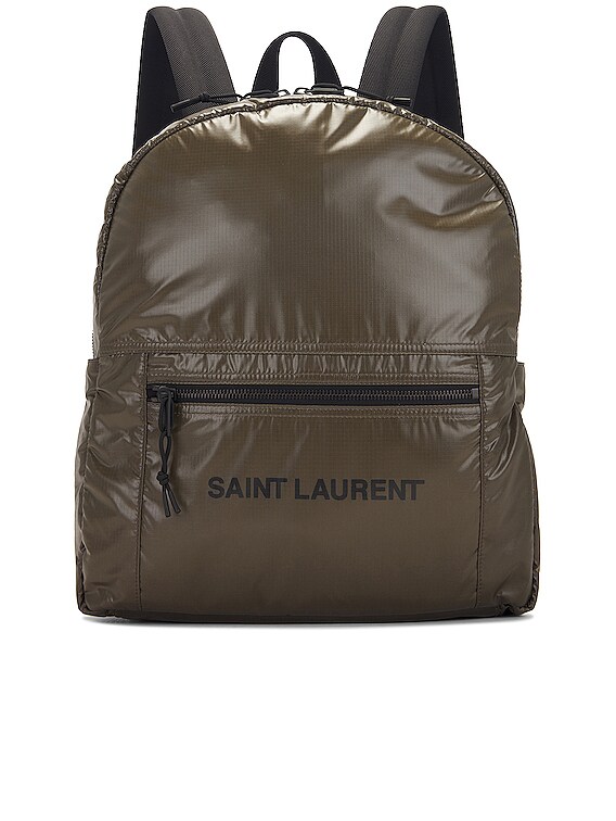 Saint Laurent Nuxx Backpack in Dk Kaki | FWRD