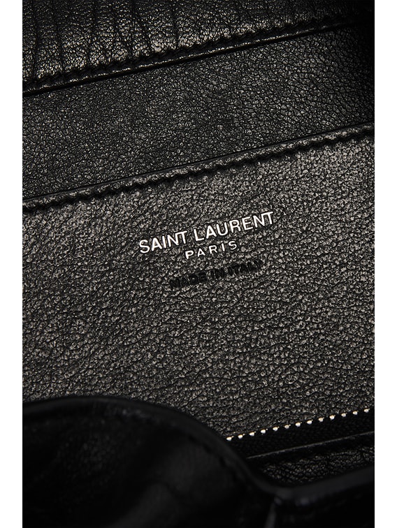 Saint Laurent Envelope Pouch On Strap in Nero | FWRD
