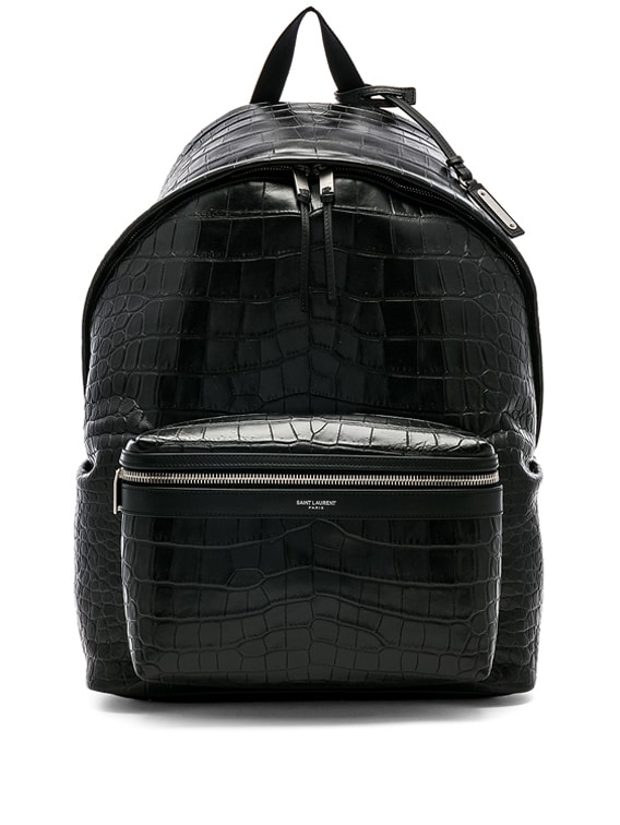 Saint laurent leather top city backpack