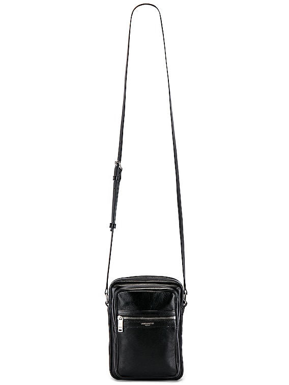 SAINT LAURENT ブラック ボディバッグ SAINT LAURENT サンローラン パリ PARIS バッグ メンズ ウエストバッグ