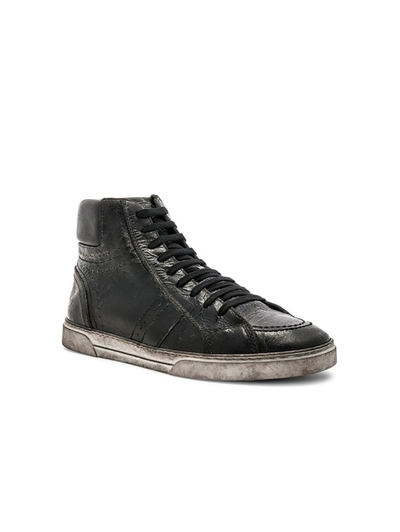 Leather High-Top Sneakers