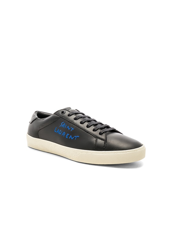 black and blue saint laurent sneakers