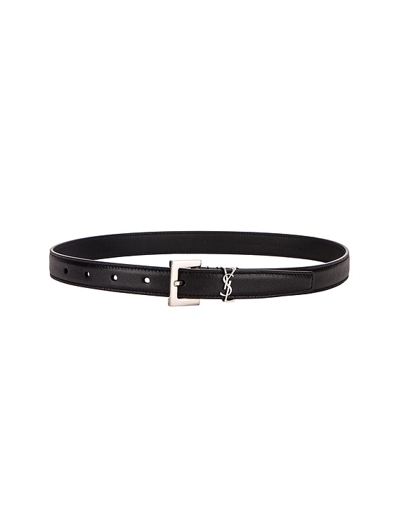 Saint Laurent Monogramme Belt in Noir | FWRD
