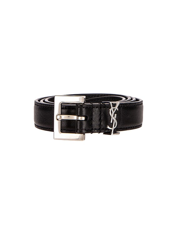 Saint Laurent Monogramme Belt in Noir | FWRD