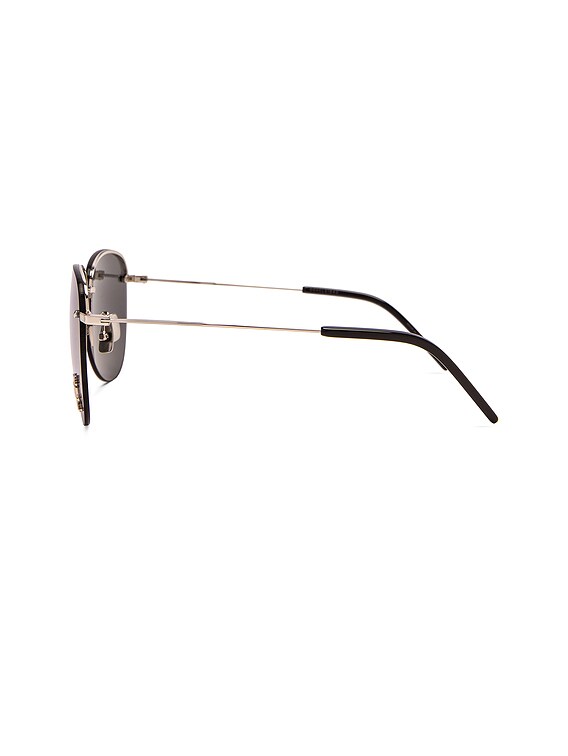 SAINT LAURENT サングラス SL 328/K M 005 シルバー Saint Laurent Sl328km Silver Uni-Sex Aviator Sunglasses