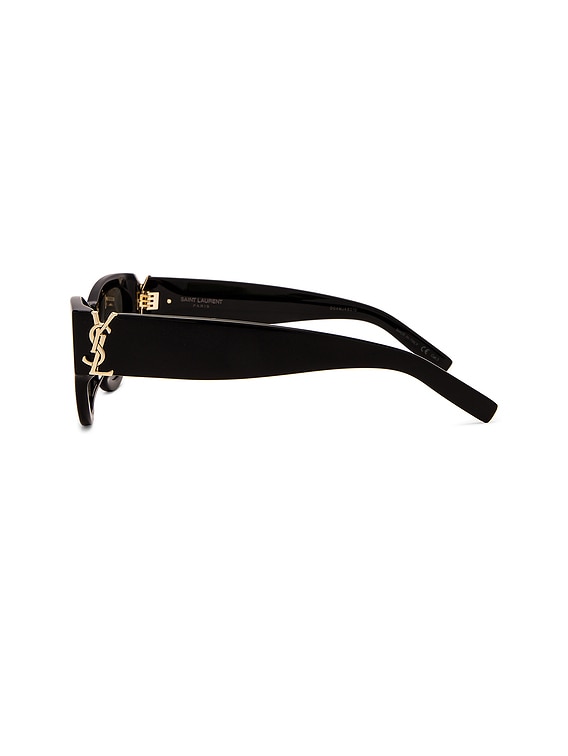 良質  Saint Laurent サングラス - Shiny Black | FWRD 小物