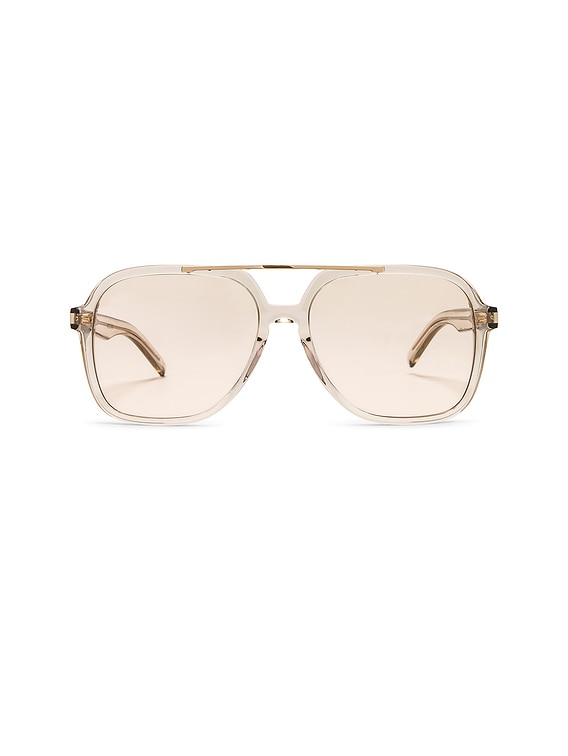 Saint Laurent SL 545 Sunglasses in Transparent Cream & Light