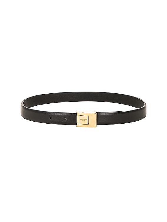 Saint Laurent Boucle LA 76 Belt in Nero | FWRD