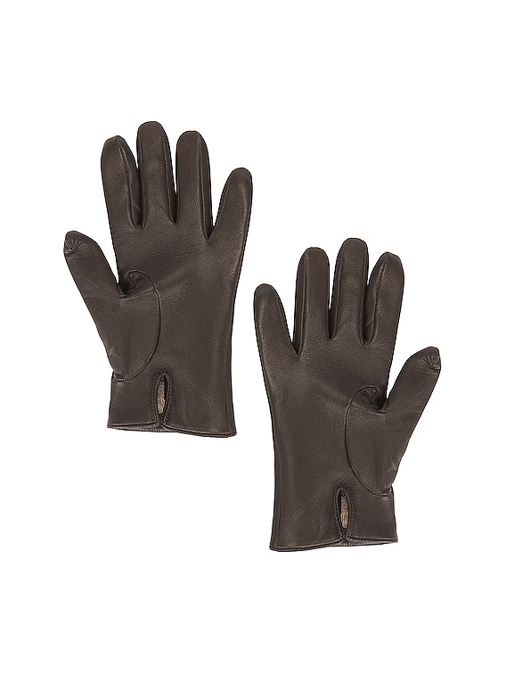 手袋 SAINT LAURENT BLACK LEATHER GLOVES Saint Laurent Leather Gloves, Size S