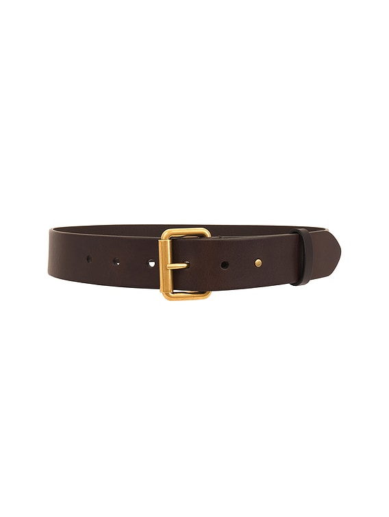 Saint Laurent Motorcycle Belt in Brown Oak | FWRD Saint Laurent Motorcycle Belt in Brown Oak | FWRD