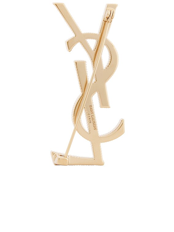 Saint Laurent YSL Broche in Dore | FWRD