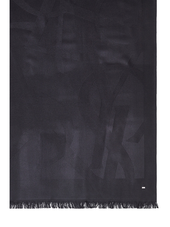 Saint Laurent YSL Scarf in Black | FWRD