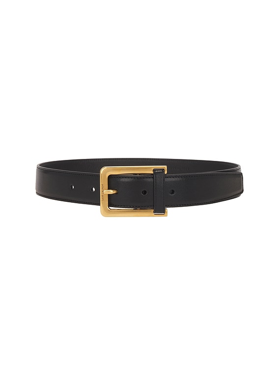 Saint Laurent Leather Belt in Nero | FWRD