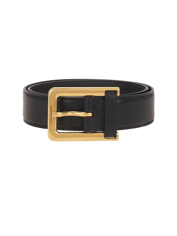 Saint Laurent Leather Belt in Nero | FWRD